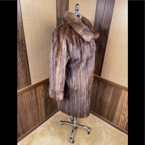 Genuine Silvery Russian Sable Fur Coat Jacket Small - Picture 3 of 11